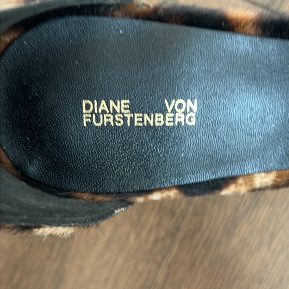 Diane von Furstenberg Calf Hair Animal Print Heels - Picture 8 of 11